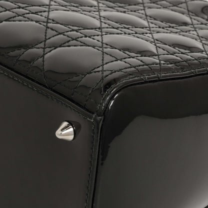 Exclusive Christian Dior Black Patent Cannage Medium Lady Dior — Alternate View 7