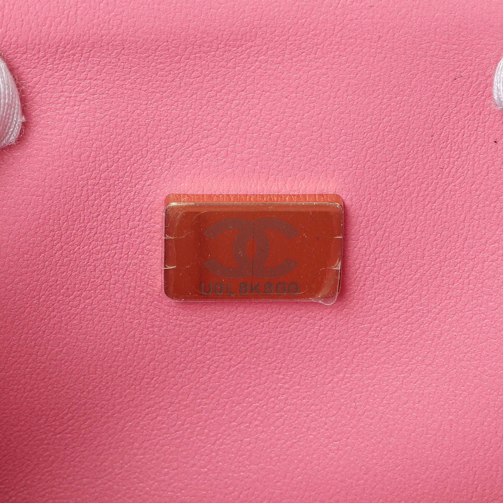 Exclusive Chanel Pink Quilted Lambskin Small Double Flap — Lifestyle View