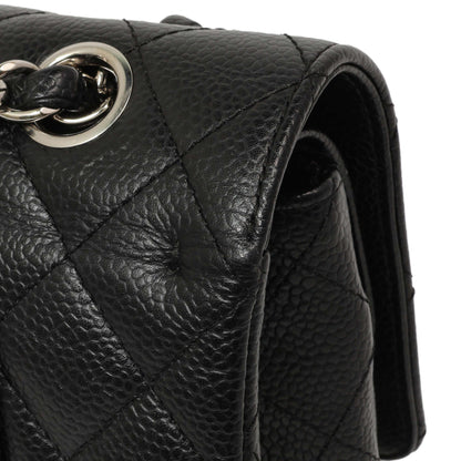 Exclusive Chanel Black Quilted Caviar Medium Classic Double Flap — Alternate View 12
