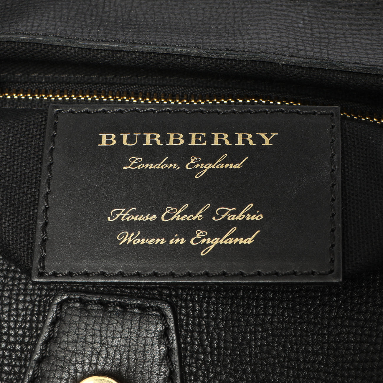 Exclusive Burberry Black Derby Calfskin House Check Medium Camberley — Alternate View 10