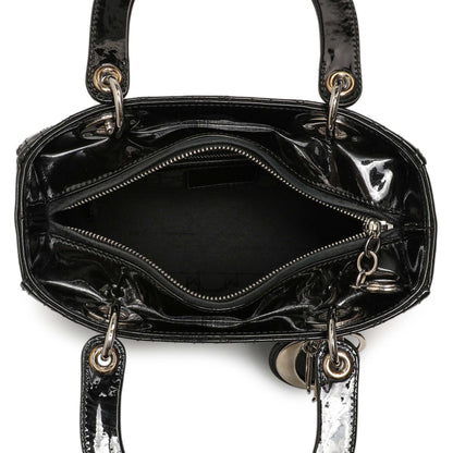 Exclusive Christian Dior Black Patent Cannage Medium Lady Dior — Alternate View 8