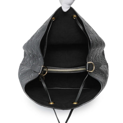Exclusive Louis Vuitton Black Empreinte Monogram Neonoe MM — Top View