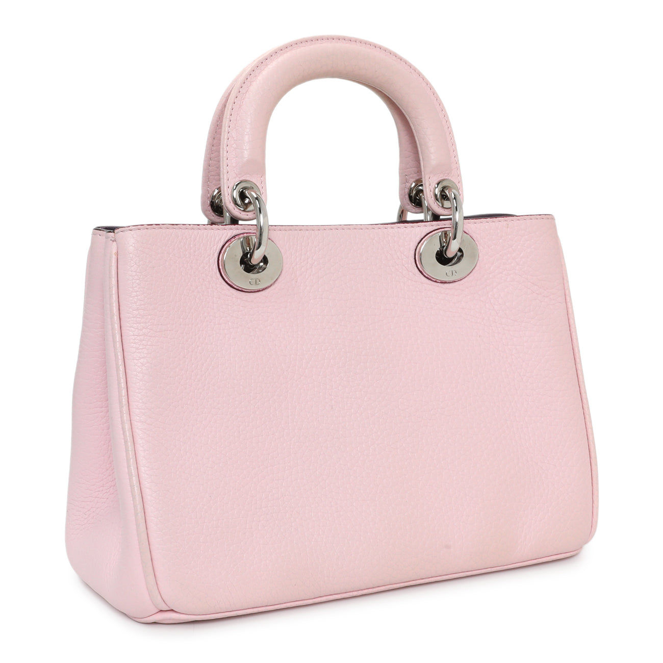 Exclusive Christian Dior Pink Bullcalf Small Diorissimo Tote — Side View