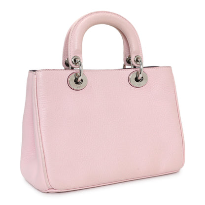 Exclusive Christian Dior Pink Bullcalf Small Diorissimo Tote — Side View
