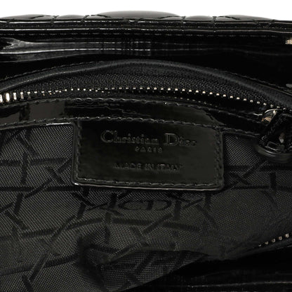 Exclusive Christian Dior Black Patent Cannage Medium Lady Dior — Alternate View 9
