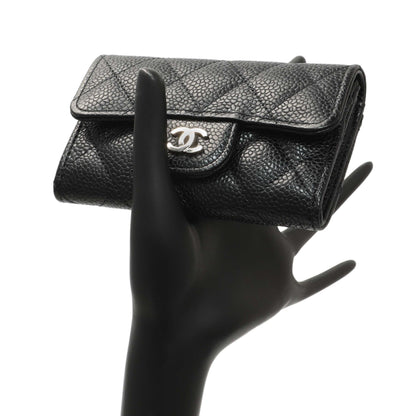 Exclusive Chanel Black Quilted Caviar Flap Card Holder — Alternate View 8
