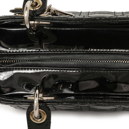 Exclusive Christian Dior Black Patent Cannage Medium Lady Dior — Alternate View 11