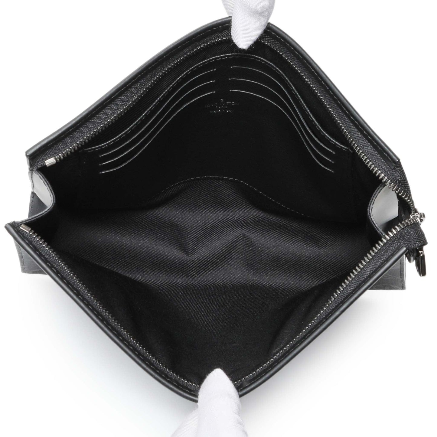 Exclusive Louis Vuitton Monogram Eclipse Pochette Voyage MM — Top View