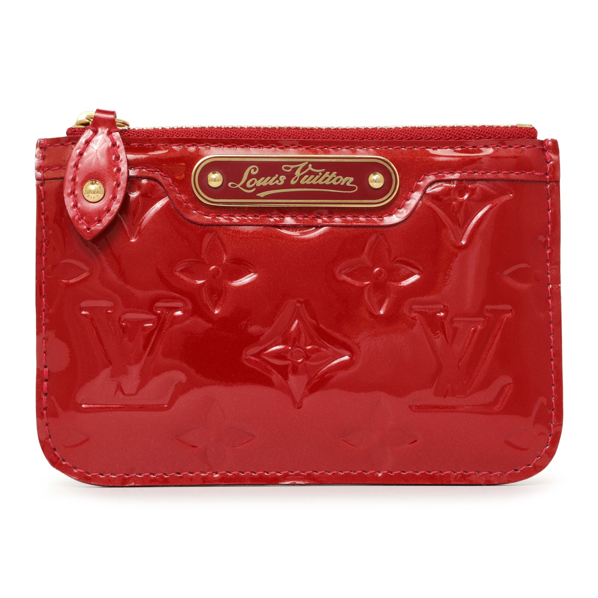 Exclusive Louis Vuitton Pomme D'Amour Vernis Key Pouch — Front View