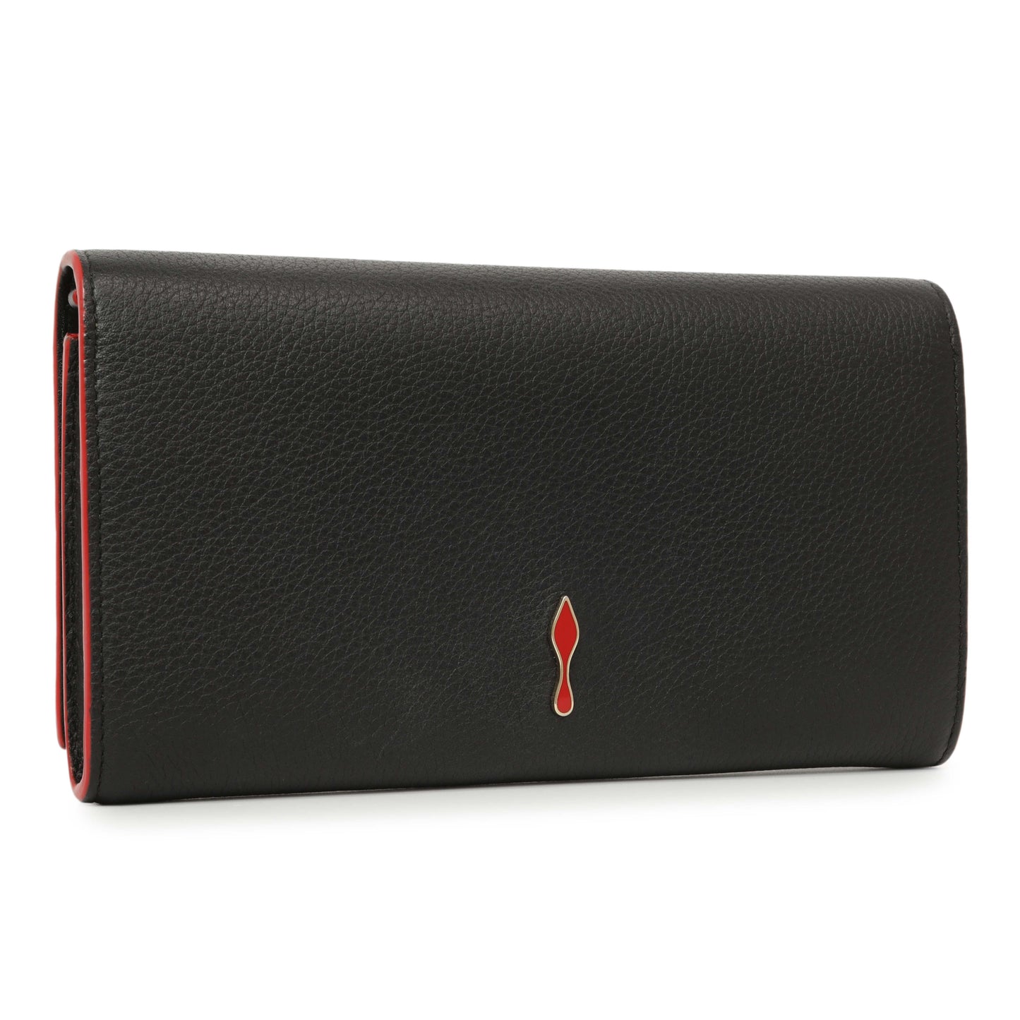 Exclusive Christian Louboutin Black Calfskin Boudoir Chain Wallet — Side View