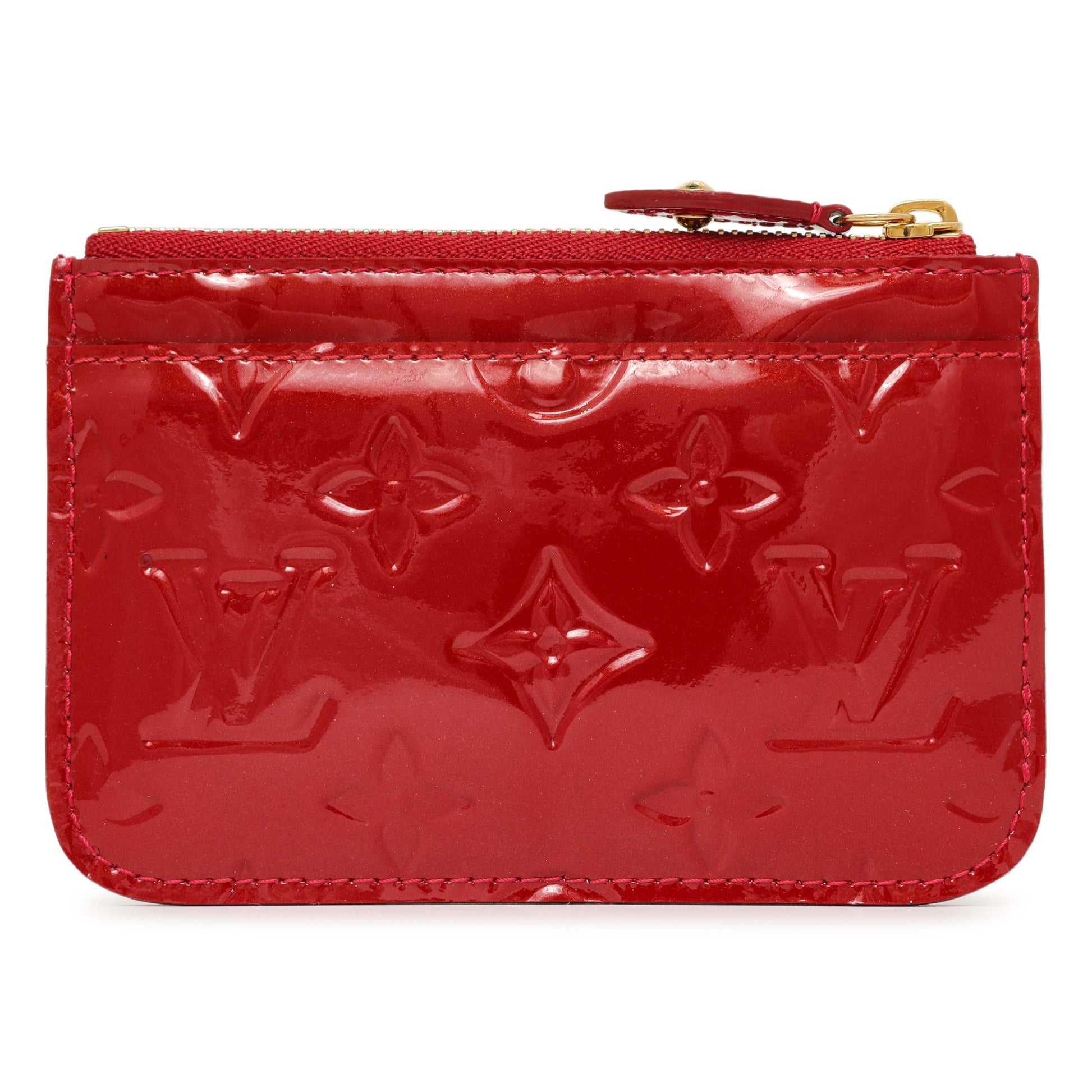 Exclusive Louis Vuitton Pomme D'Amour Vernis Key Pouch — Side View