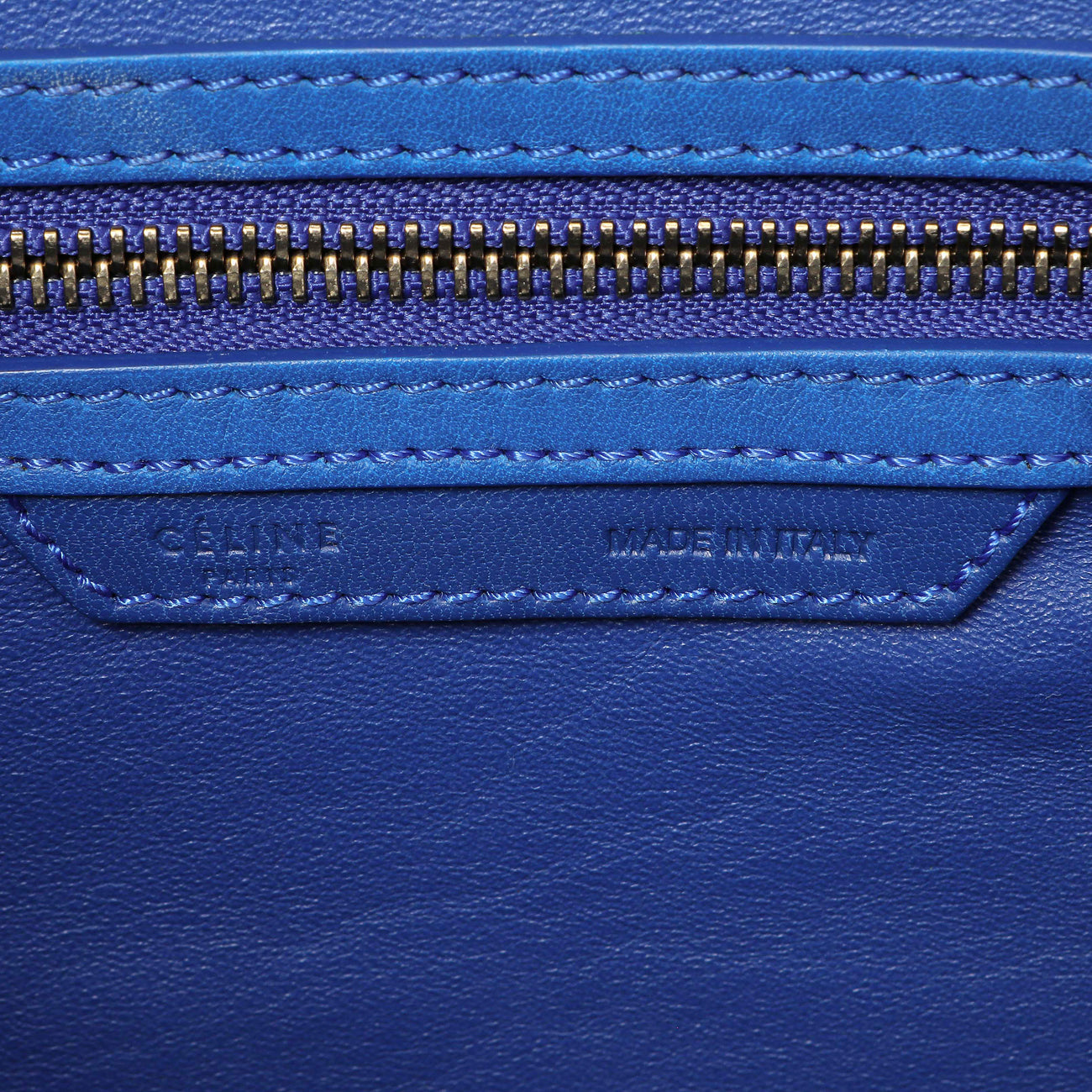 Exclusive Celine Blue Smooth Calfskin Mini Luggage Tote — Alternate View 9
