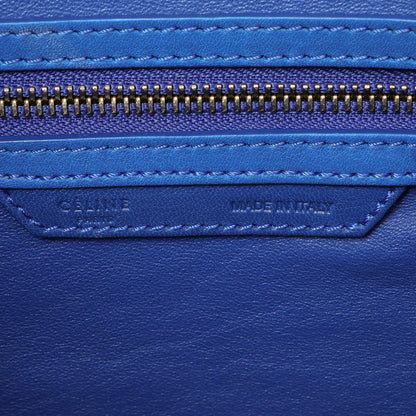 Exclusive Celine Blue Smooth Calfskin Mini Luggage Tote — Alternate View 9