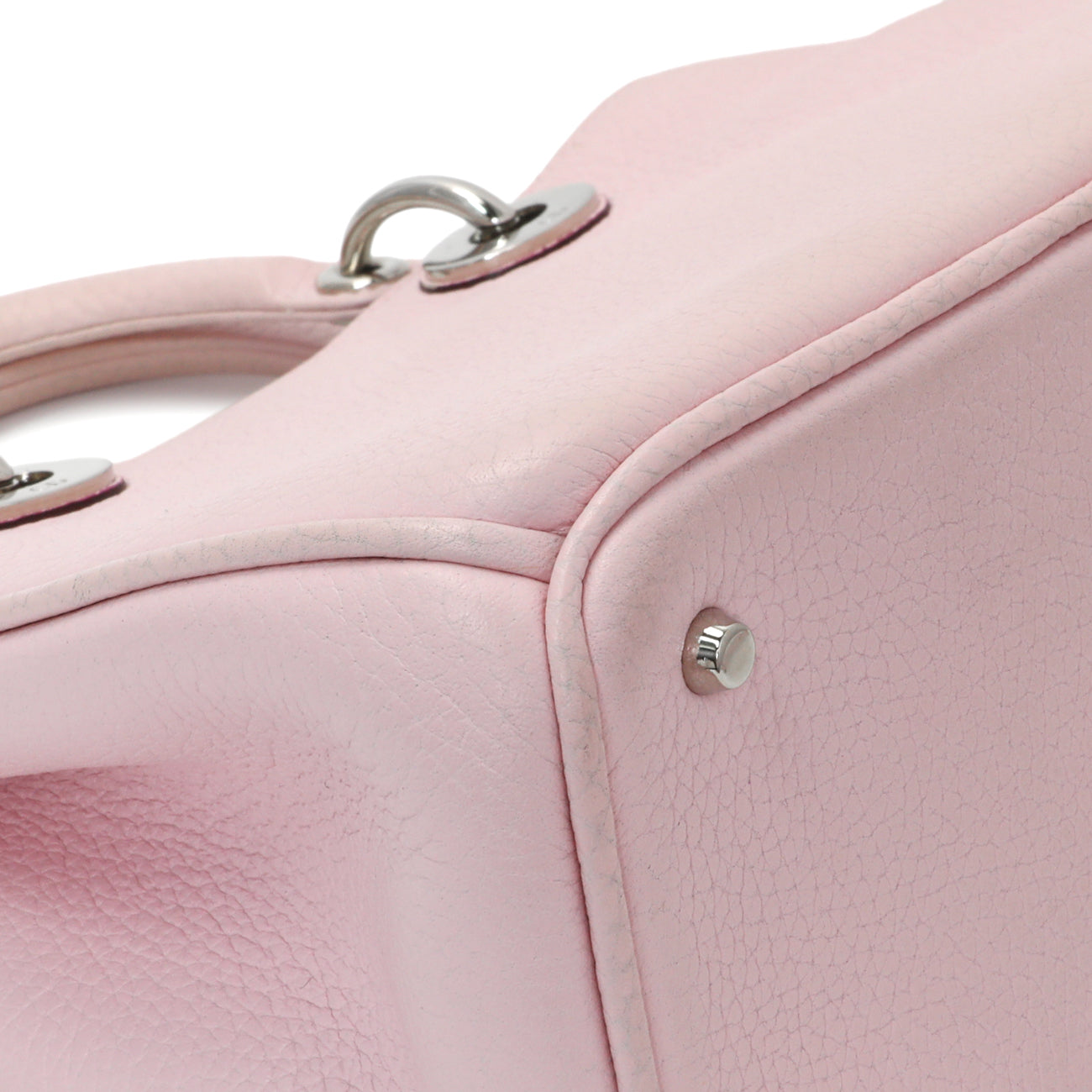 Exclusive Christian Dior Pink Bullcalf Small Diorissimo Tote — Lifestyle View