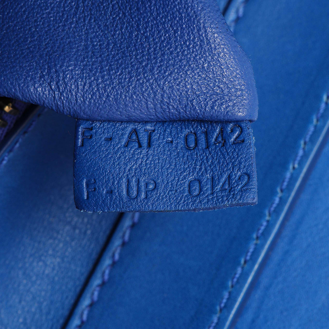 Exclusive Celine Blue Smooth Calfskin Mini Luggage Tote — Alternate View 10