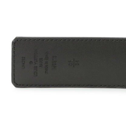 Exclusive Louis Vuitton Damier Graphite LV Initiales 40mm Reversible Belt — Back View