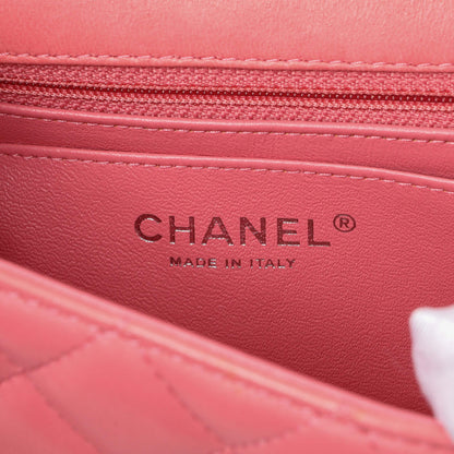 Exclusive Chanel Pink Quilted Lambskin Mini Rectangular Flap — Alternate View 9