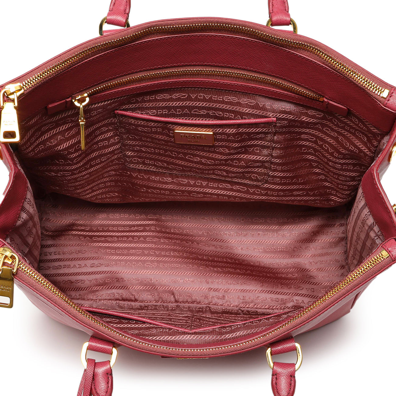 Exclusive Prada Bruyere Saffiano Large Galleria Double Zip Tote — Alternate View 8