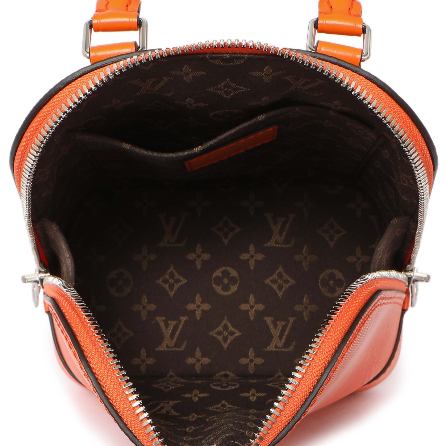 Exclusive Louis Vuitton Orange Epi Alma Backpack — Top View