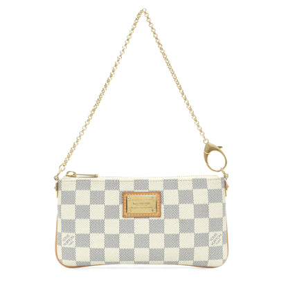 Exclusive Louis Vuitton Damier Azur Pochette Milla MM — Front View