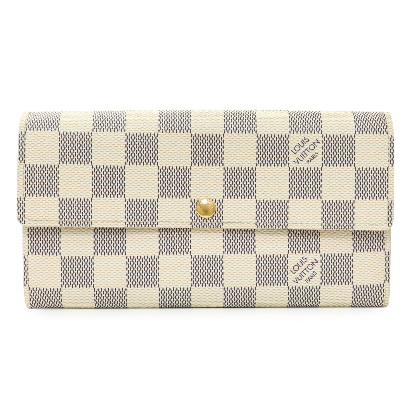 Exclusive Louis Vuitton Damier Azur Sarah Wallet — Front View