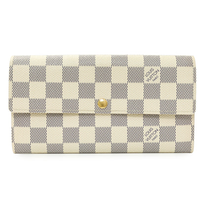 Exclusive Louis Vuitton Damier Azur Sarah Wallet — Front View