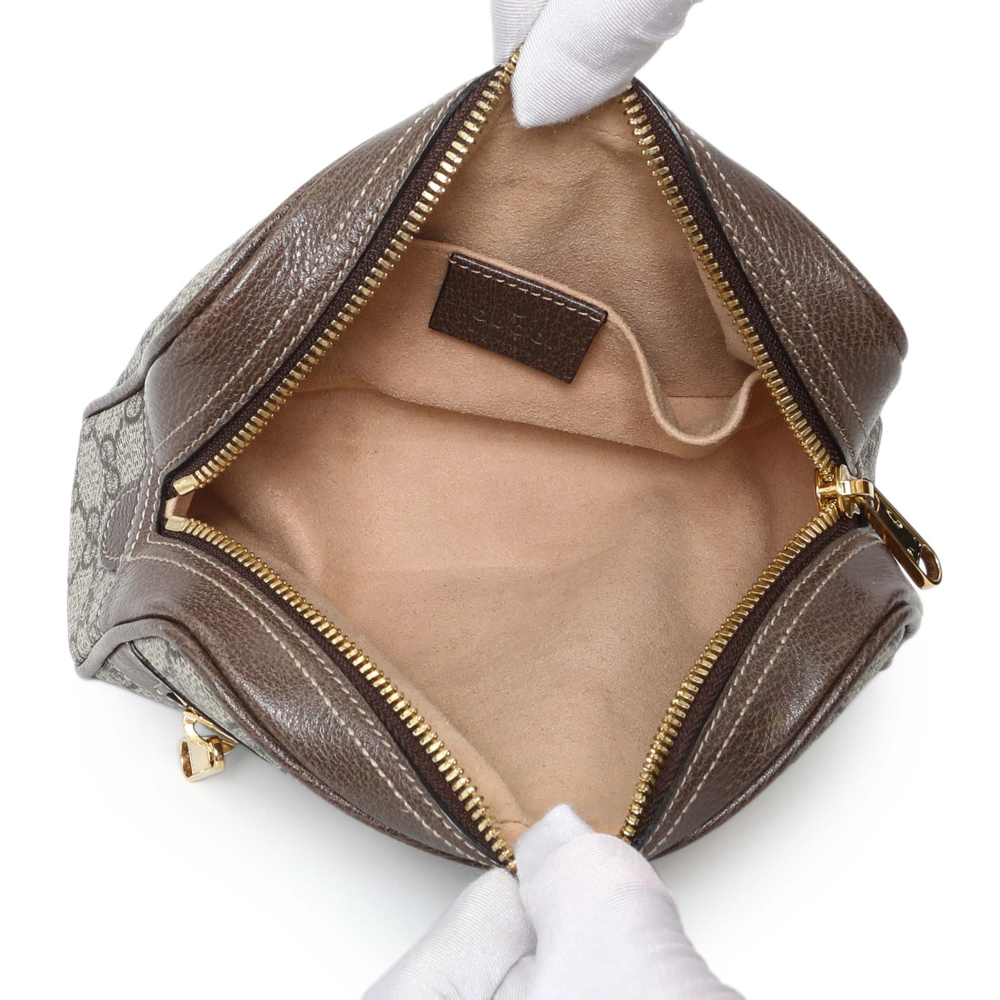 Exclusive Gucci GG Supreme Monogram Small Ophidia Belt Bag — Top View
