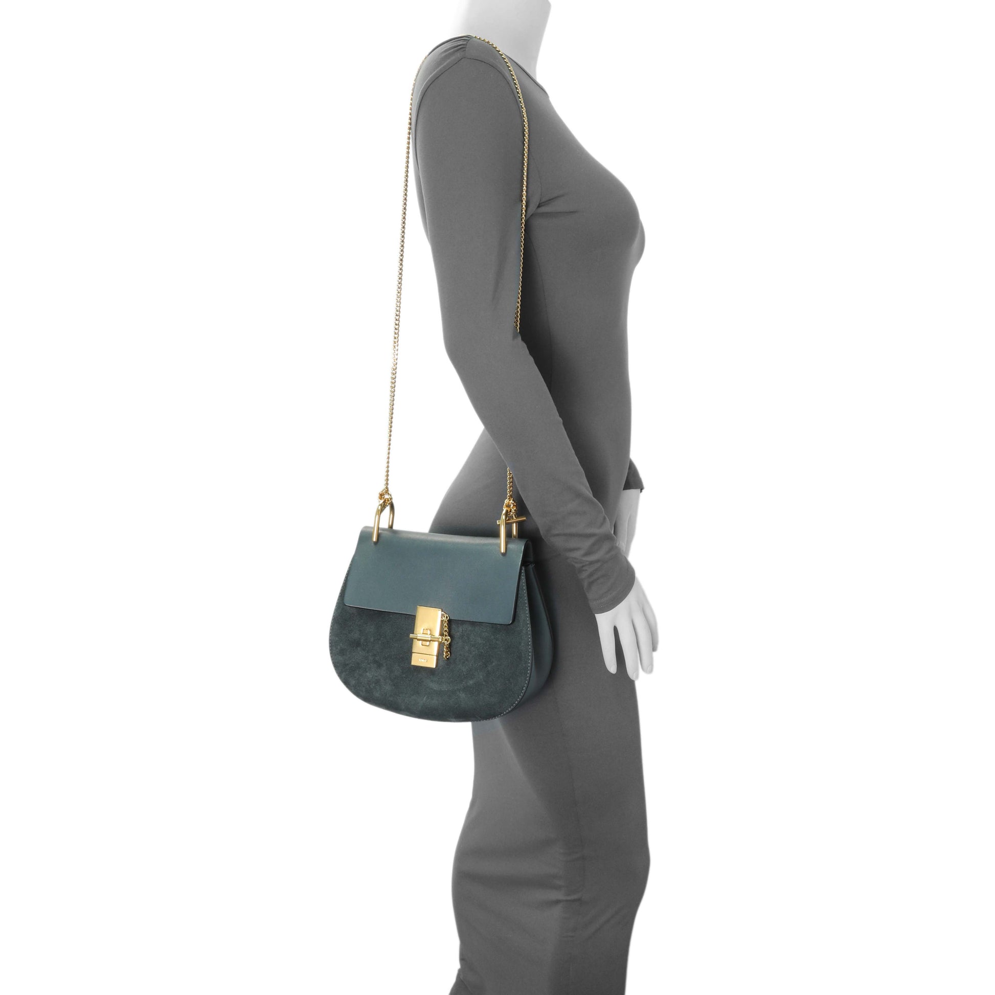 Exclusive Chloe Suede Smooth Calfskin Drew Shoulder Bag — Alternate View 7