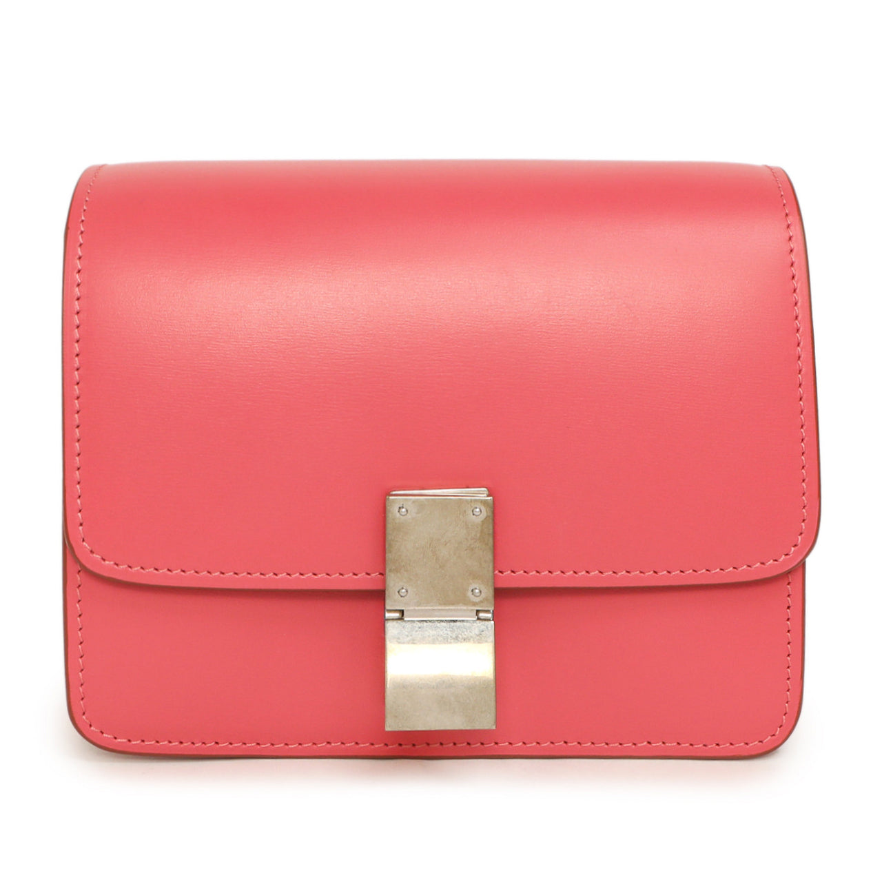 Exclusive Celine Pink Box Calfskin Small Classic Bag — Side View