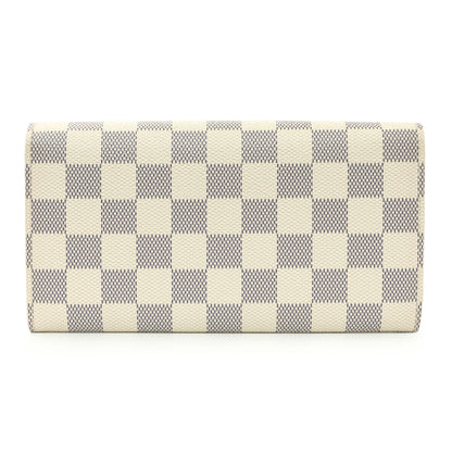 Exclusive Louis Vuitton Damier Azur Sarah Wallet — Side View