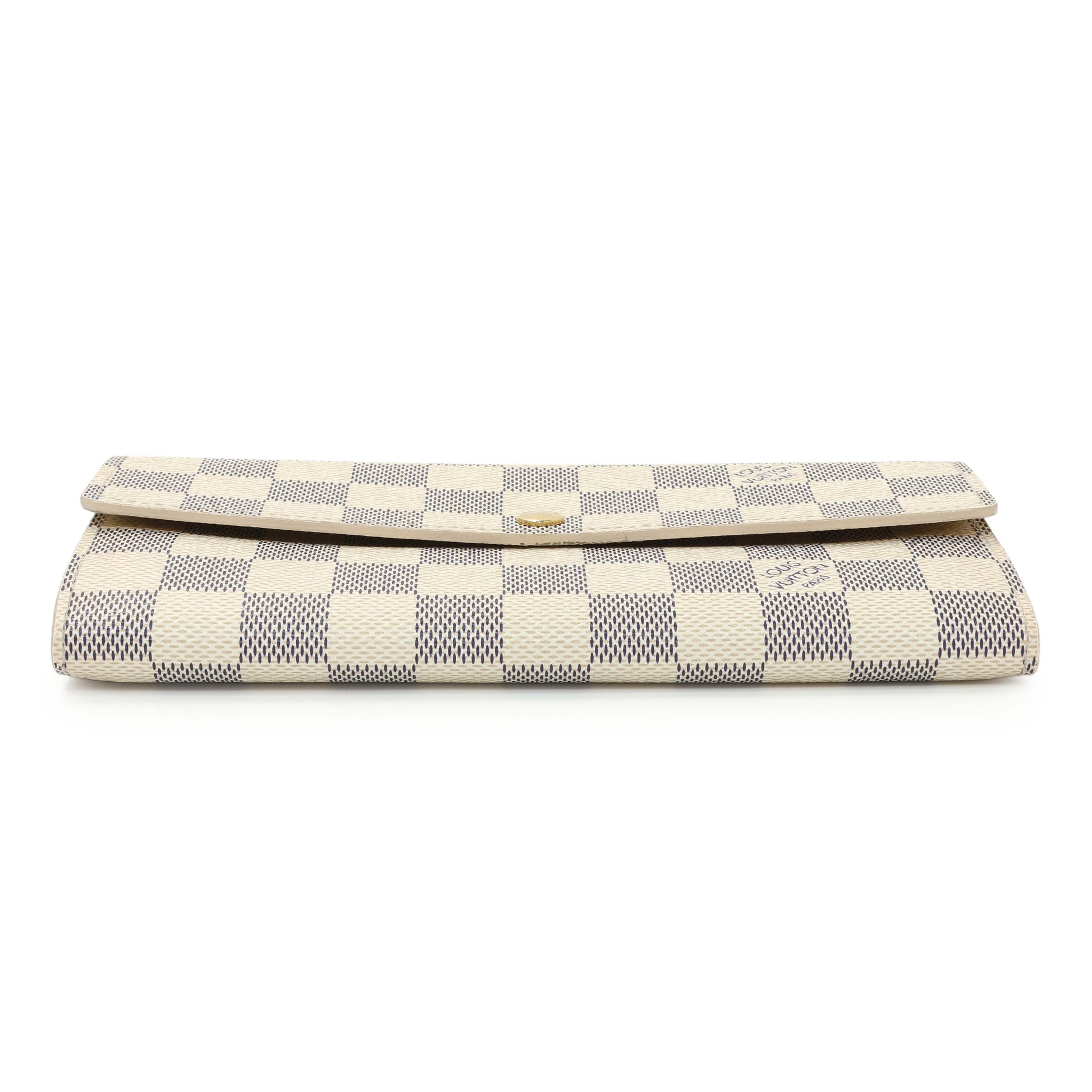 Exclusive Louis Vuitton Damier Azur Sarah Wallet — Back View