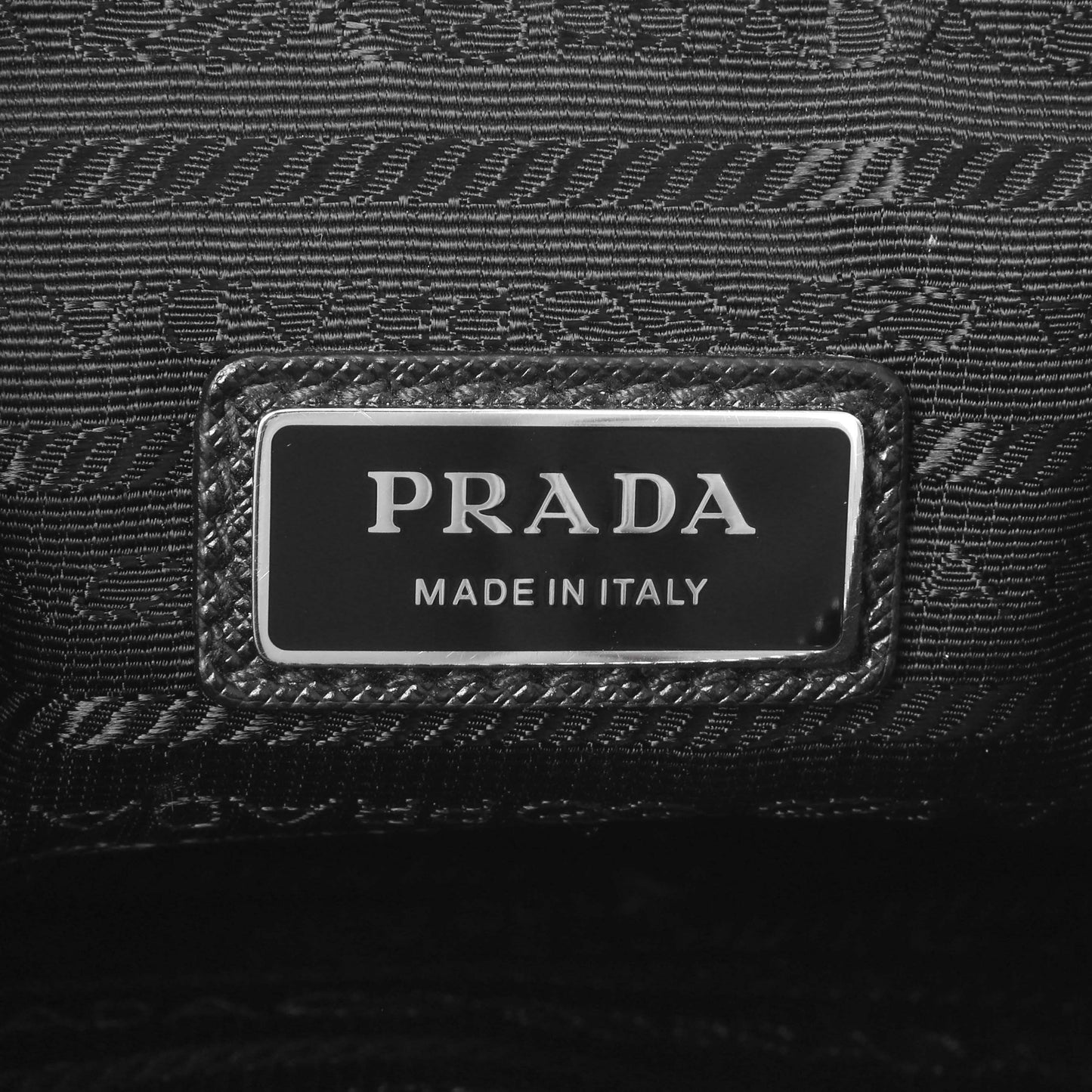 Exclusive Prada Black Saffiano Travel Crossbody Bag — Detail View