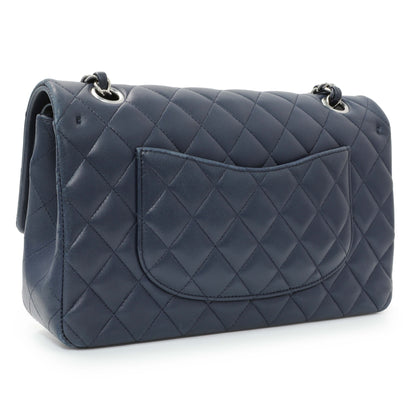 Exclusive Chanel Blue Quilted Lambskin Medium Classic Double Flap — Side View