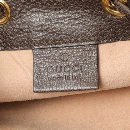 Exclusive Gucci GG Supreme Monogram Web Mini Ophidia Bucket Bag — Detail View