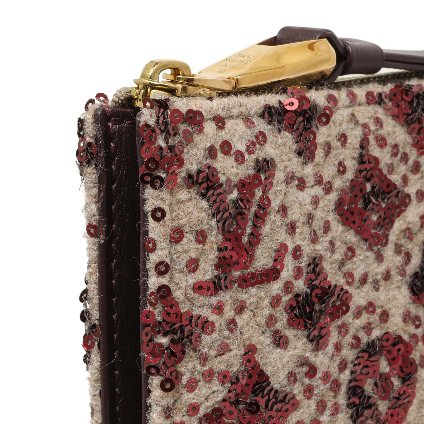 Exclusive Louis Vuitton Bordeaux Sequin Monogram Sunshine Express Pochette — Alternate View 7