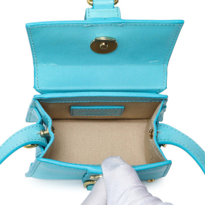 Exclusive Jacquemus Blue Smooth Calfskin Le Chiquito Montagne — Detail View