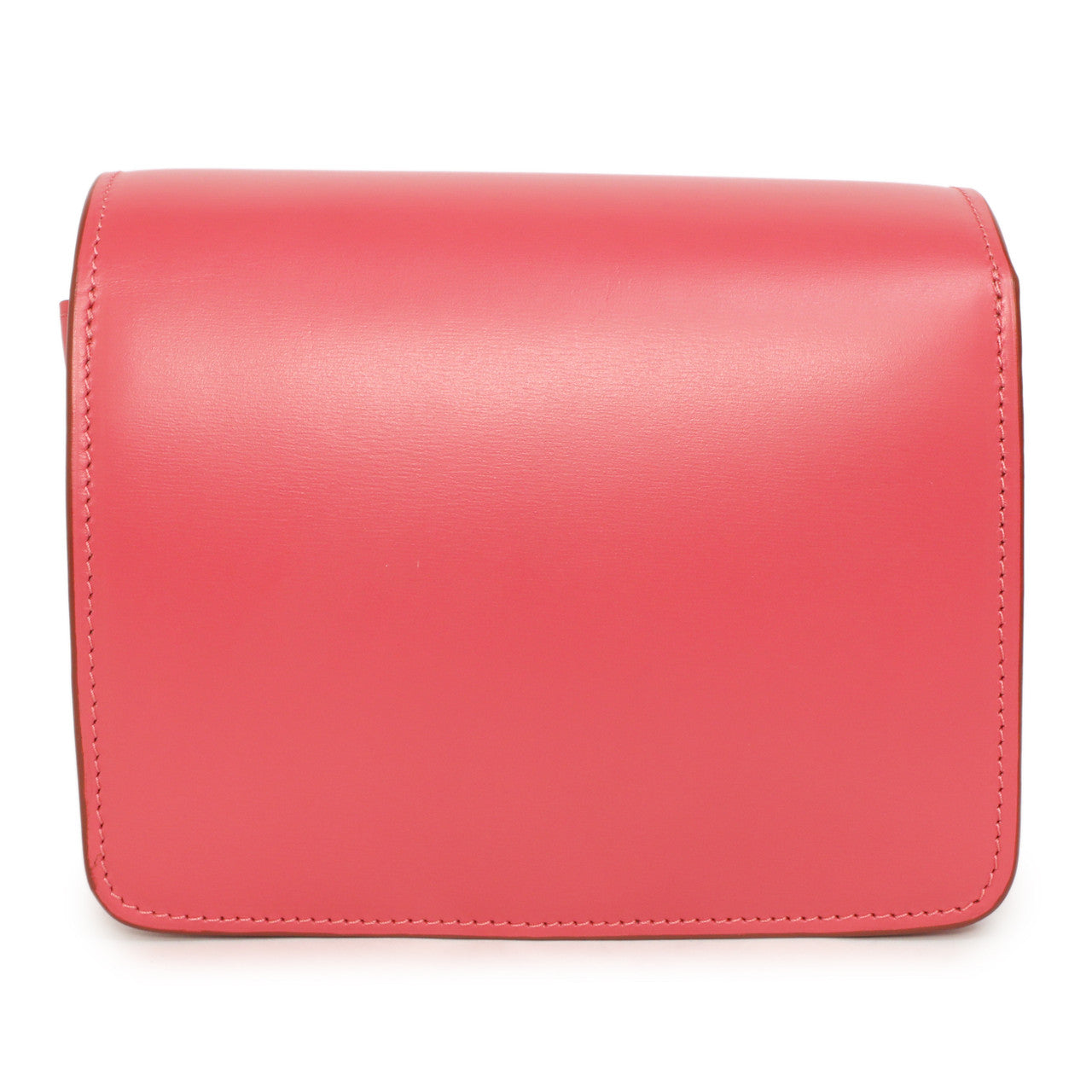 Exclusive Celine Pink Box Calfskin Small Classic Bag — Back View
