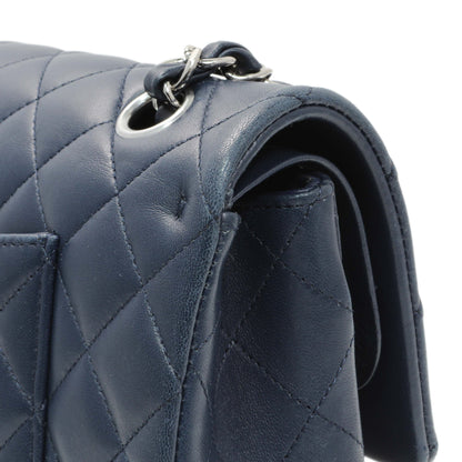 Exclusive Chanel Blue Quilted Lambskin Medium Classic Double Flap — Alternate View 11