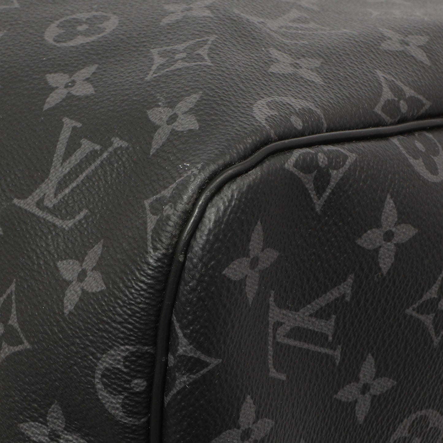 Exclusive Louis Vuitton Monogram Eclipse Keepall 55 Bandouliere — Top View