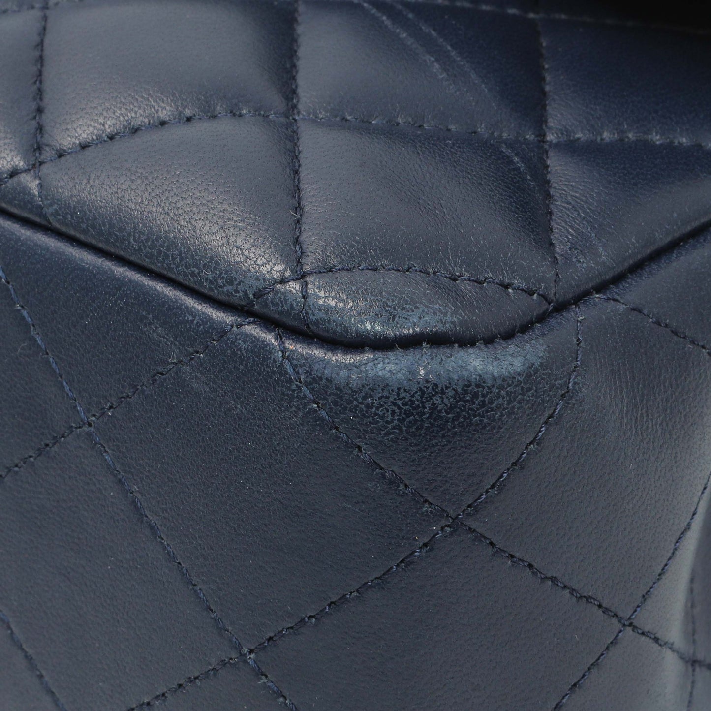 Exclusive Chanel Blue Quilted Lambskin Medium Classic Double Flap — Lifestyle View