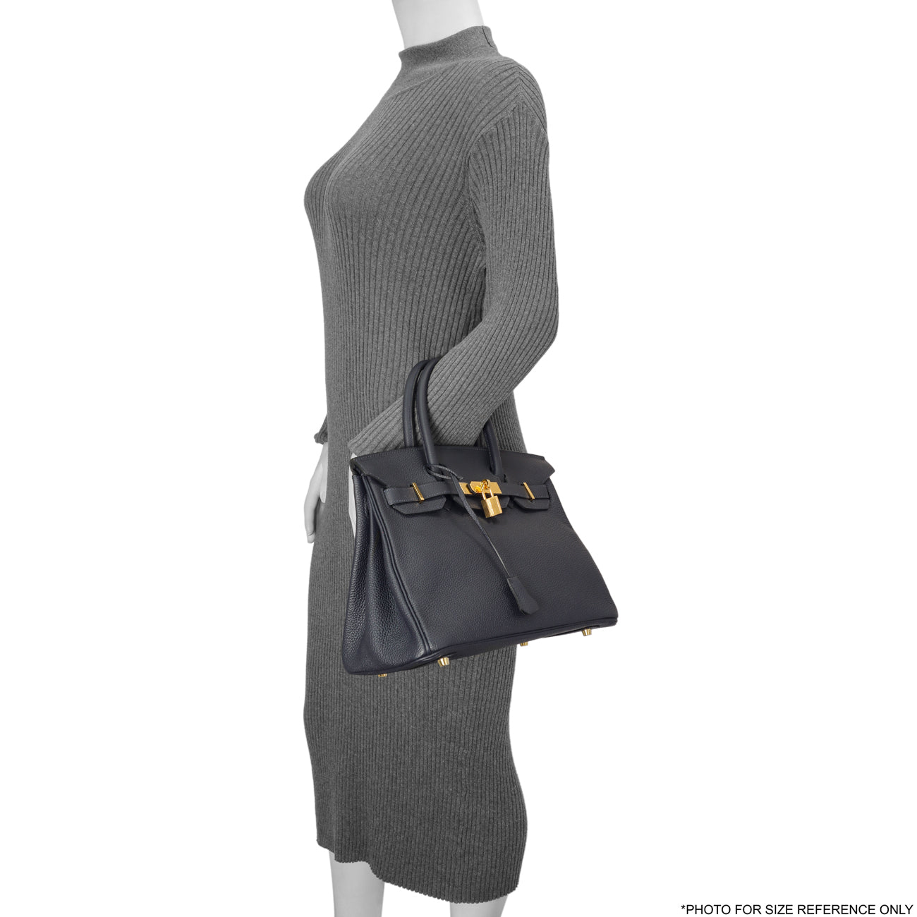 Exclusive Hermes Bleu Nuit Togo Birkin 30 — Alternate View 8