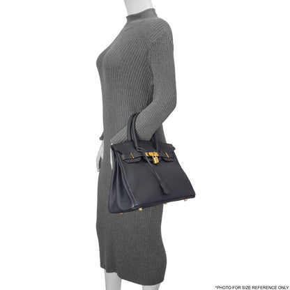 Exclusive Hermes Bleu Nuit Togo Birkin 30 — Alternate View 8