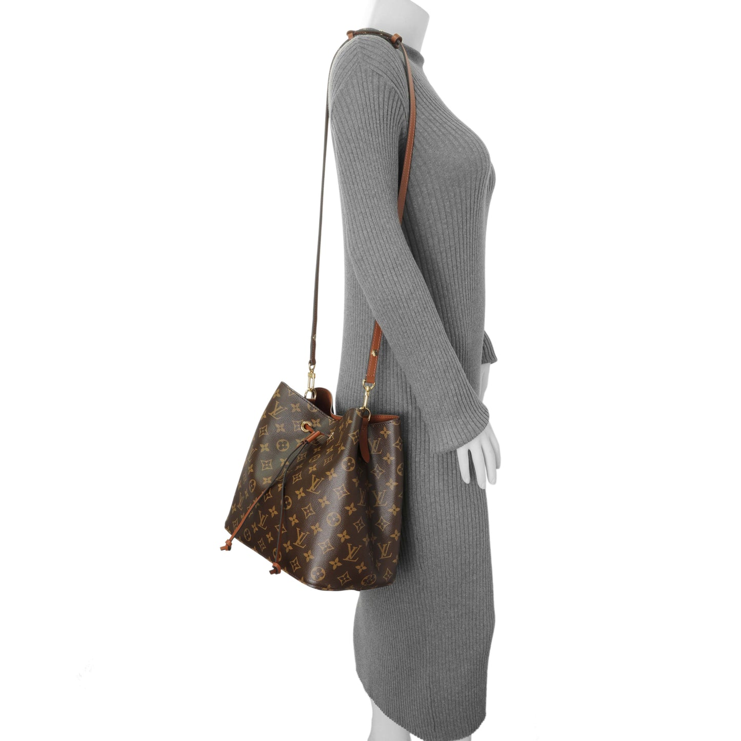 Exclusive Louis Vuitton Caramel Monogram Neonoe MM — Alternate View 7