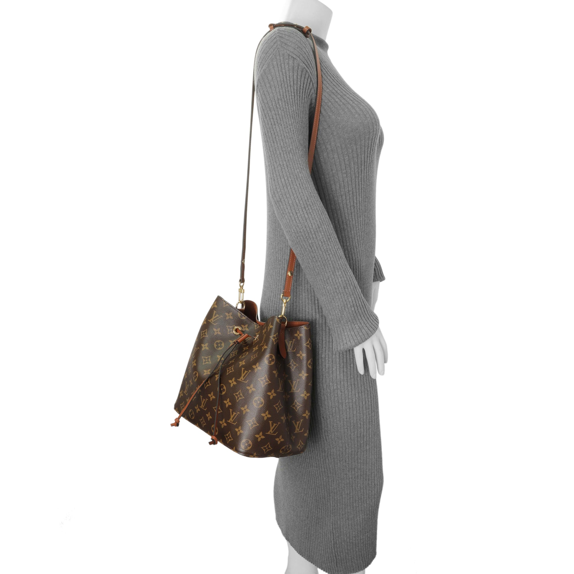 Exclusive Louis Vuitton Caramel Monogram Neonoe MM — Alternate View 7