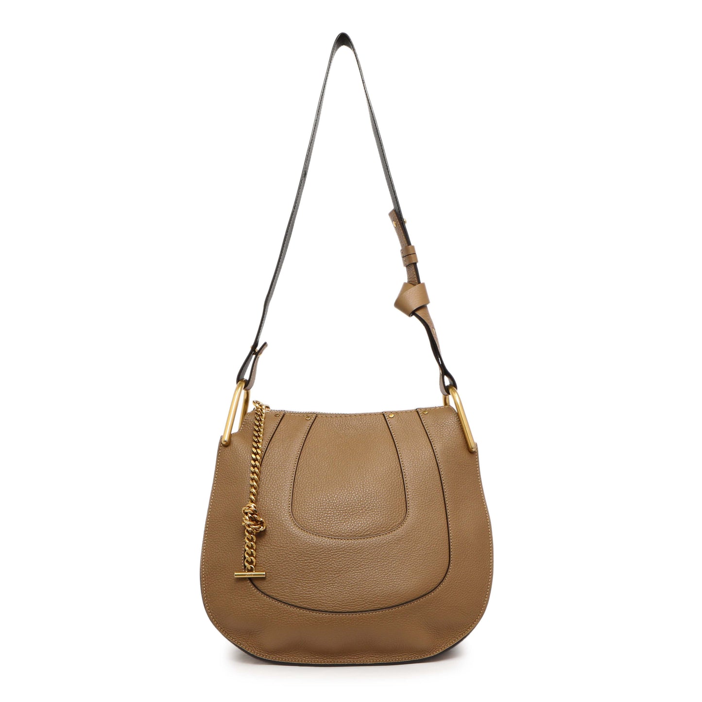 Exclusive Chloe Nut Grained Calfskin Small Hayley Hobo — Front View