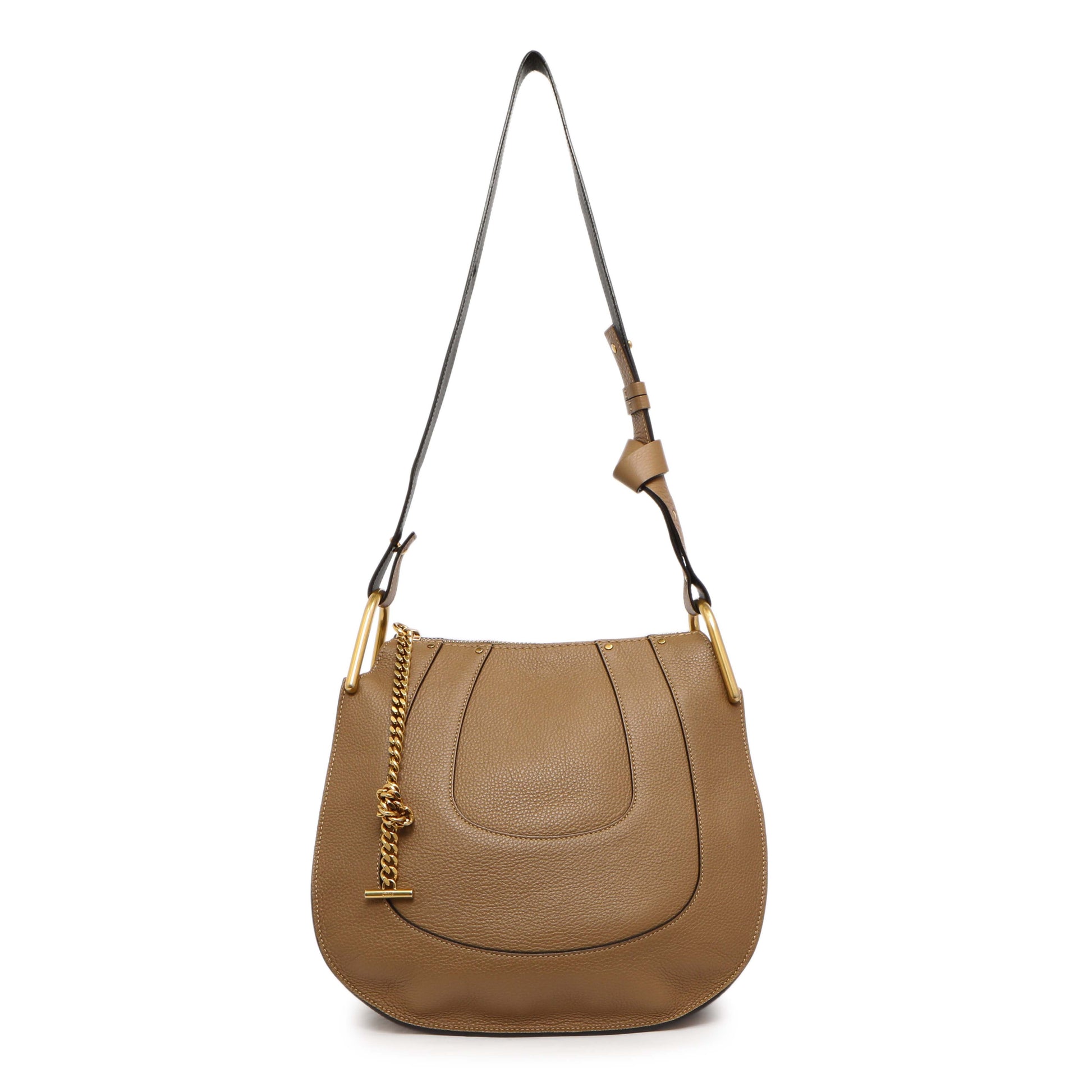 Exclusive Chloe Nut Grained Calfskin Small Hayley Hobo — Front View