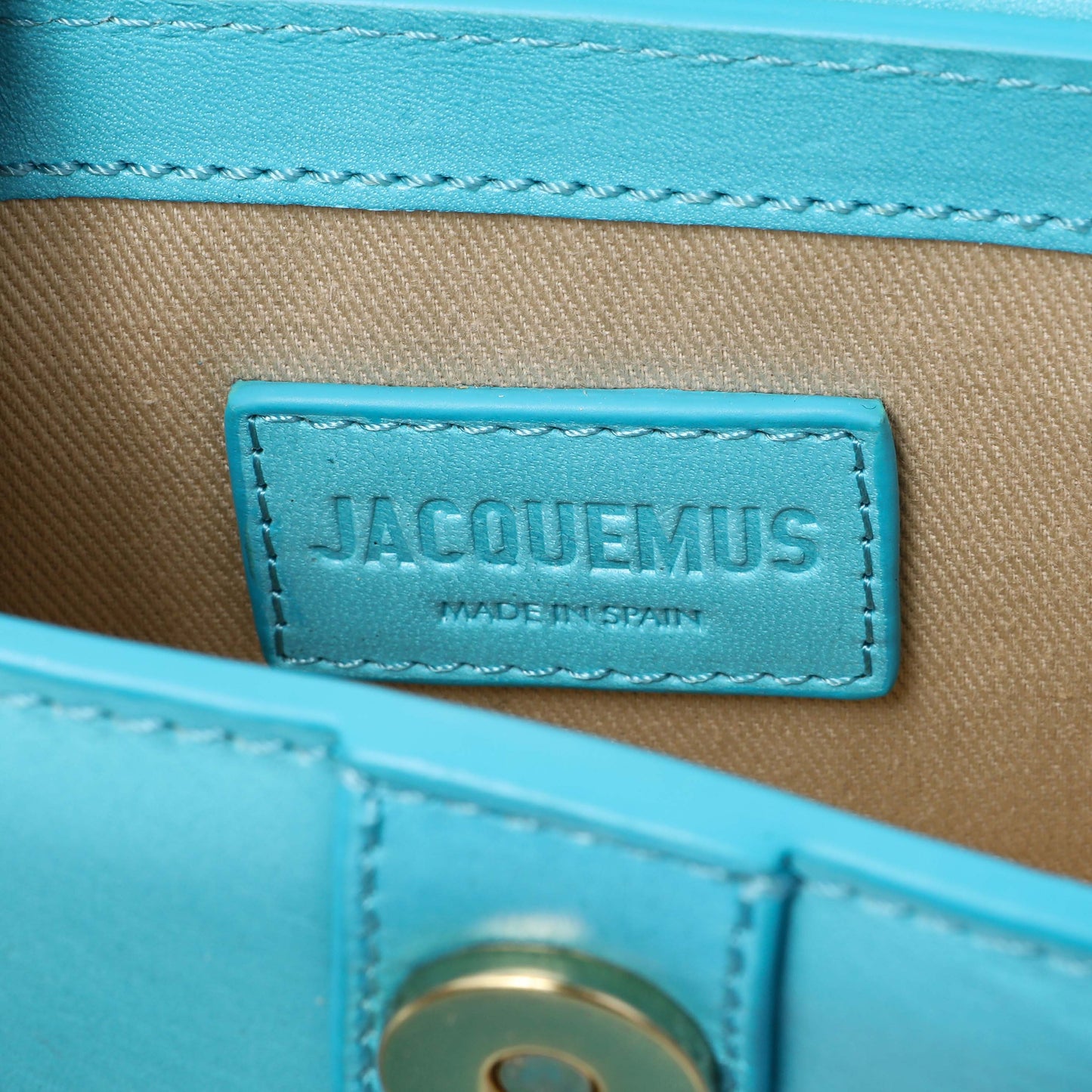 Exclusive Jacquemus Blue Smooth Calfskin Le Chiquito Montagne — Lifestyle View