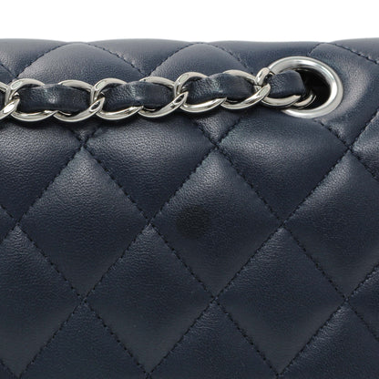 Exclusive Chanel Blue Quilted Lambskin Medium Classic Double Flap — Alternate View 13