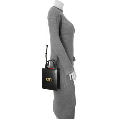 Exclusive Salvatore Ferragamo Black Calfskin Mini Tote — Alternate View 8