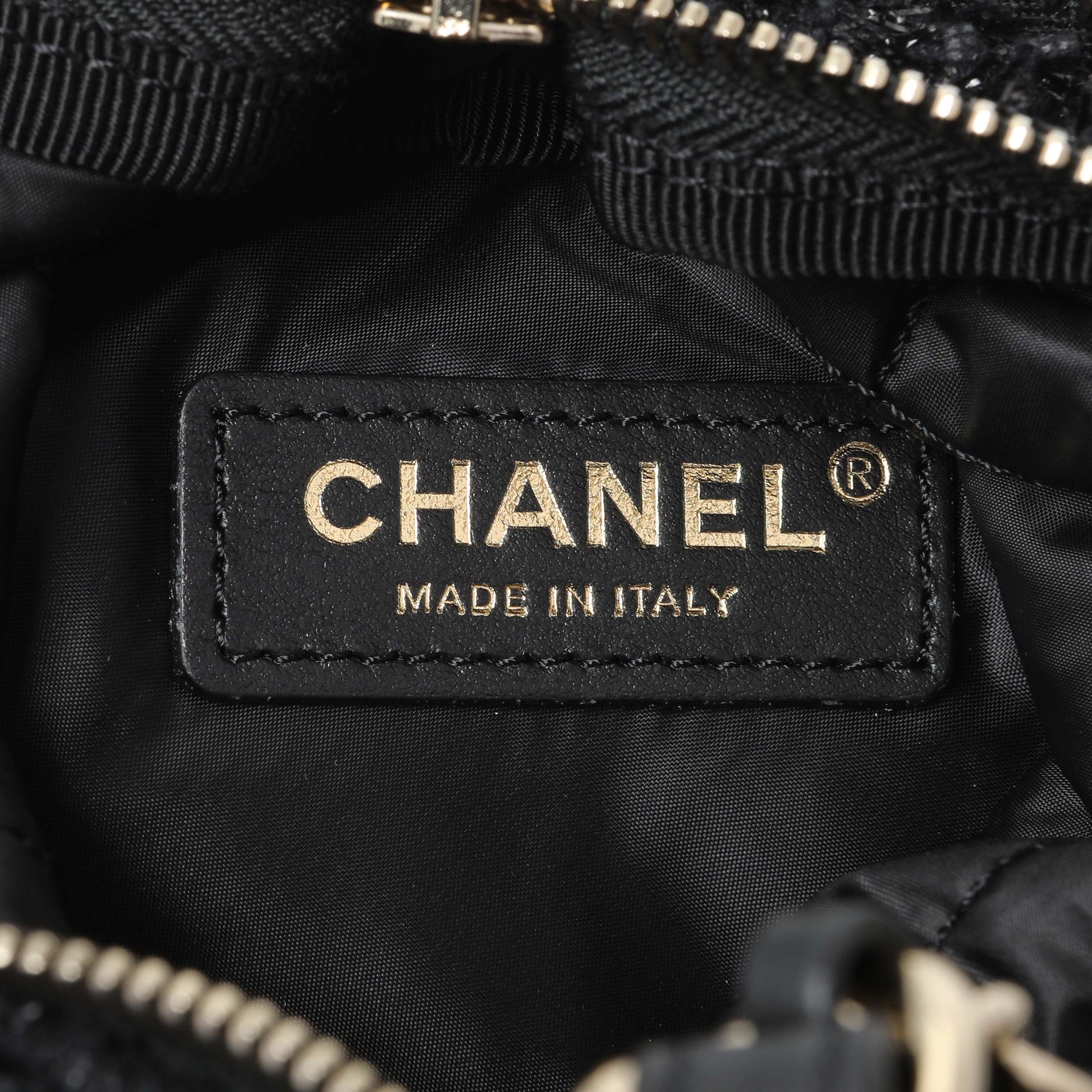 Exclusive Chanel Black Tweed Coco Beach Expandable Barrel Bag — Alternate View 8